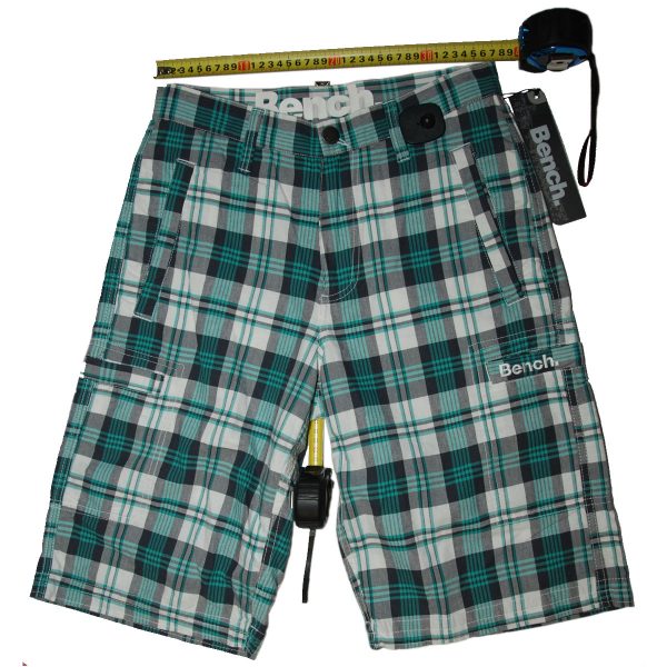 Bench Short Англия Черно-Бело-Зеленая Клетка