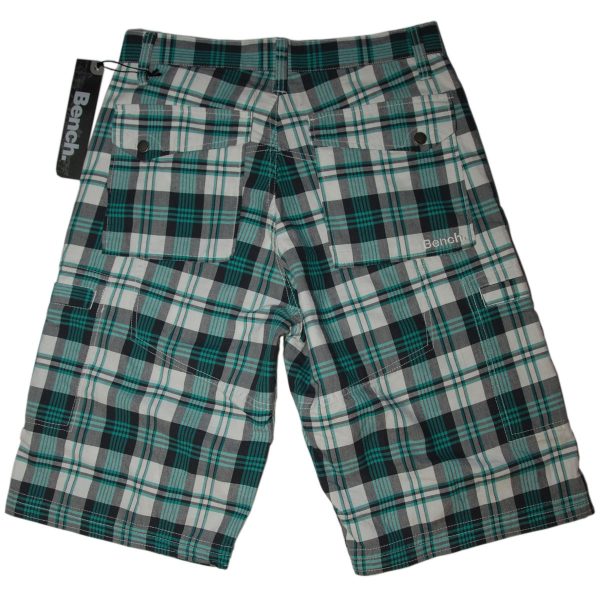 Bench Short England Черно-Бело-Зеленая Клетка