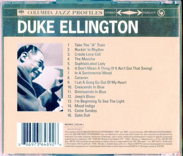 DUKE ELLINGTON Columbia Jazz Profiles 2008